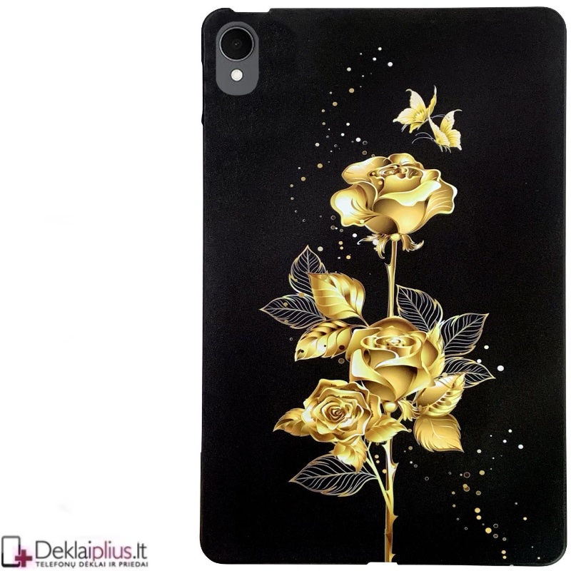 Plonas guminis dėklas - su piešiniu (Golden Rose) (Samsung Galaxy Tab S11) Plonas guminis dėklas - su piešiniu (Golden Rose) (Samsung Galaxy Tab S11)